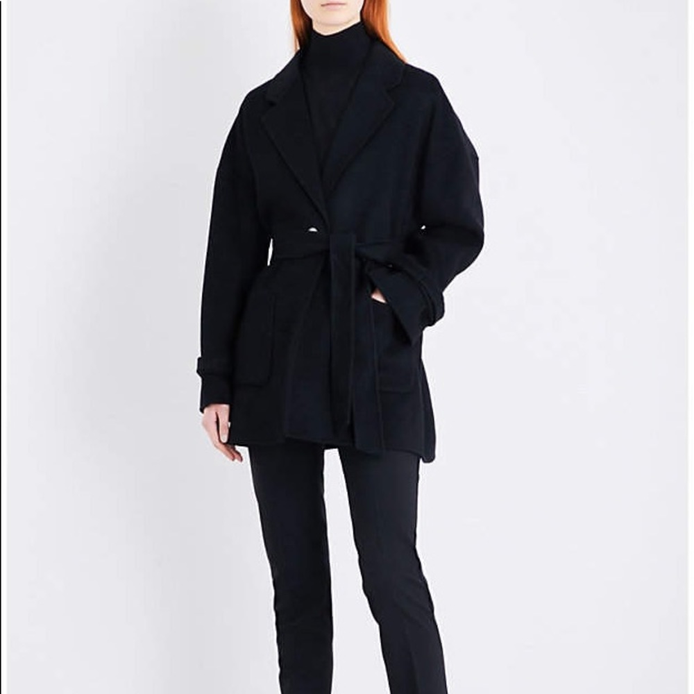 The Kooples Oversize black wool coat-XXS